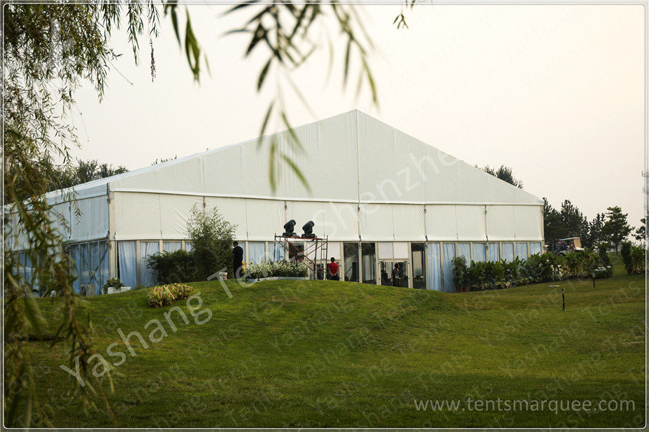 Polygonal Conic Roof white Gazebo Tent Canopy Customized ISO CE Certification