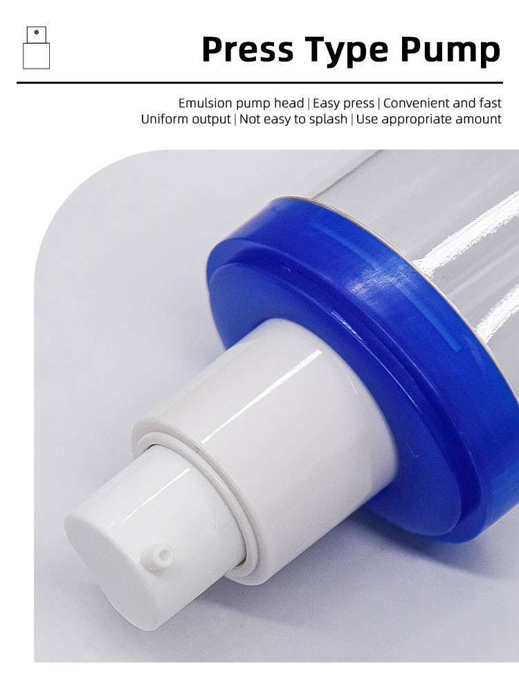 80ml Oval Lotion Cosmetic Pump Bottle Set With 25 / 45g PETG Jar