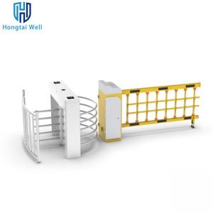 China Swiping Card Half Height Turnstile SUS304 1.2mm Thickness Electromagnet Control on sale