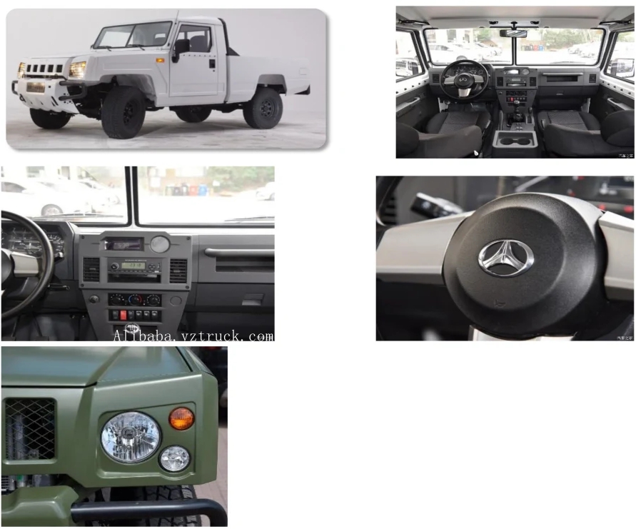 BAW 2.4T Engine 4WD Single Double Row Off Road Pickup Truck For Manual Window 4X2 LHD
