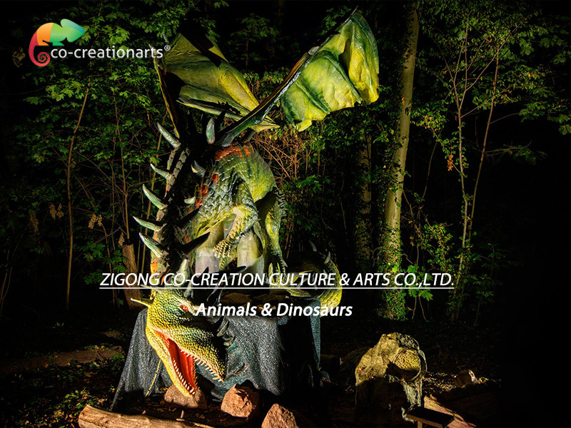 Mechanical Dragon Model Animatronic Dragon For Dragon Theme Park Attraction