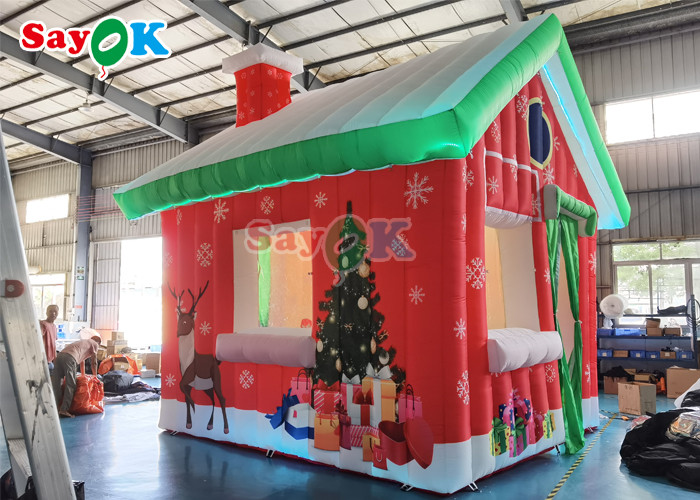 Outdoor Inflatable Holiday Decorations Inflatable Christmas House 4.6x4.6x5mH