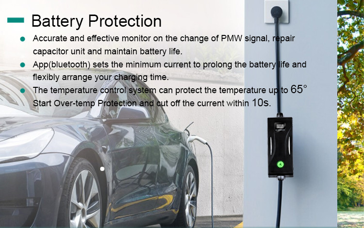 EVCOME Portable Ev Charging Station (220V 8A 10A 13A 16A) 5M Or Customized Cable With OEM ODM