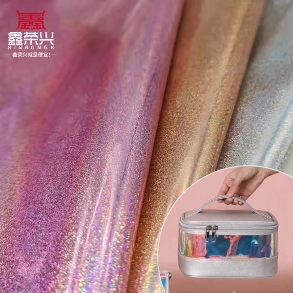 Pu Holographic Leather Little Grain Embossed Synthetic Artificial Faux Shoes