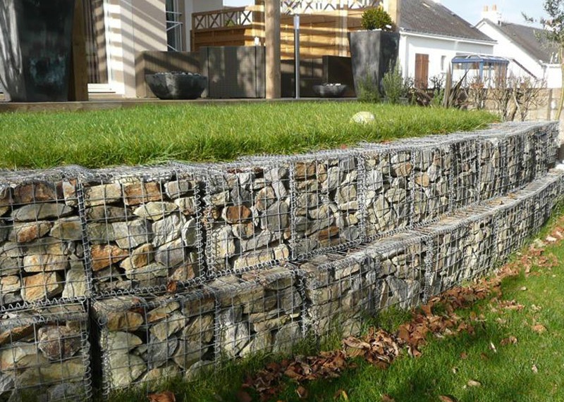 Square Hole Welded Gabion Baskets Galvanized Steel Wire 2x1x1
