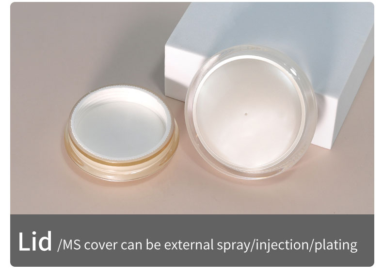 Acrylic Collar Material 20ml Airless Bottle for Cosmetic Packaging and Skin Care Products