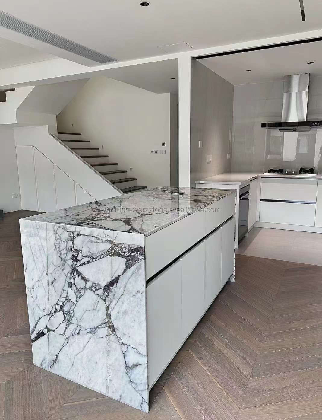 Polished Door Border Design Wall Marbl Elephant White Marble Slab with 20mm Thickness