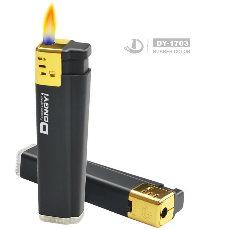 Dy-1703 Briquet Plastic EU Standard Lighter with Disposable Refillable Lighter