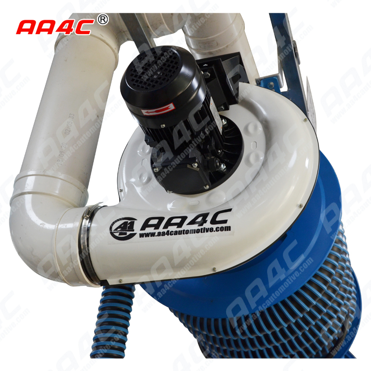 AA4C car exhaust extracting system auto vehicle exhaust manual fixed tumbler hose reel with fans control customize size
