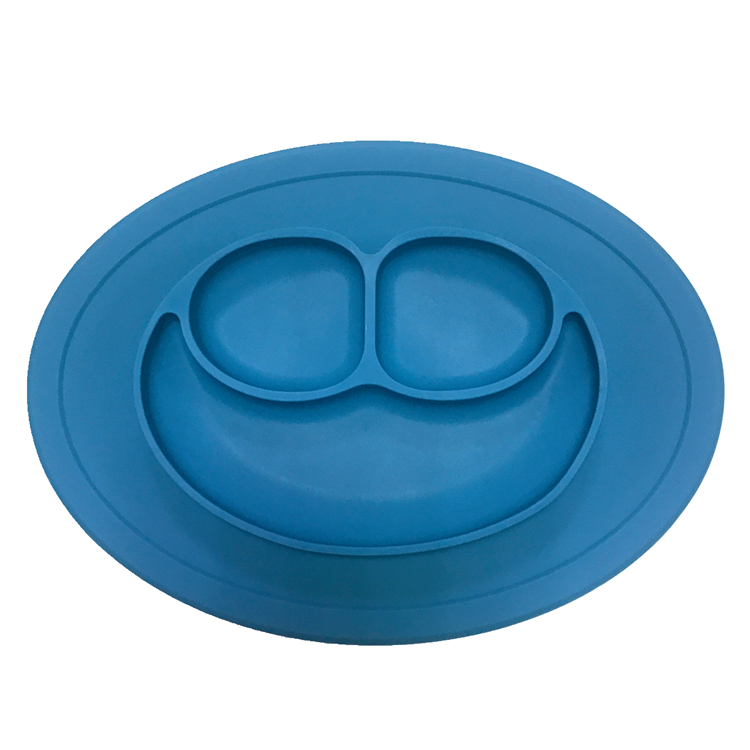 Octagonal Shape Silicone Placemat Plate Baby Spoons And Waterproof Bib
