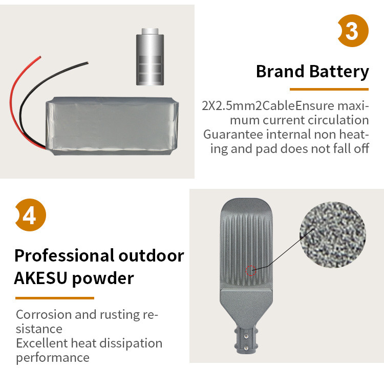 Highway Public Road High Power Solar Street Light Split All In Two 30w 90w 6000k