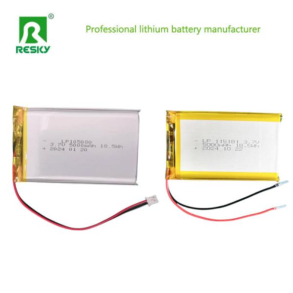 Lipo Lithium Polymer Battery Cell 105080 3.7V 5000mAh For Ordering Machine