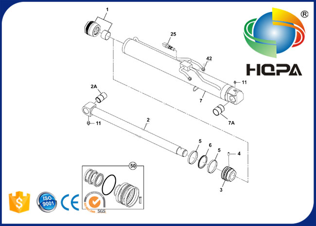 991/20027 99120027 991 20027 Ram Cylinder Seal Kit for JCB 533-105