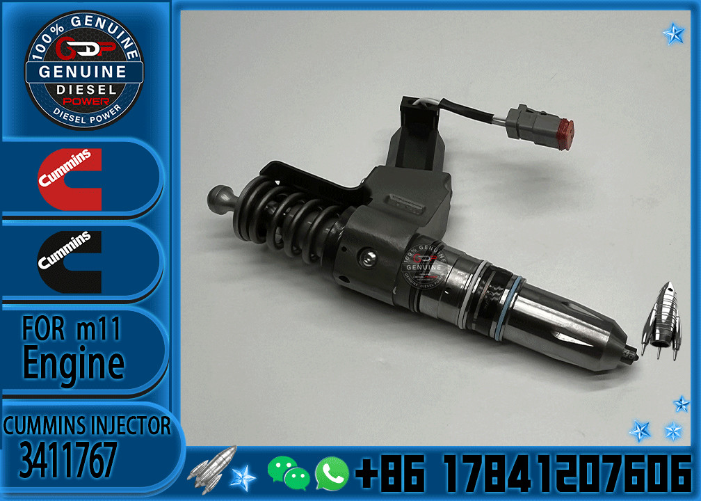 Used Cummins N14 Engine Spare Parts Common Rail Injector 3411764 3411767 Diesel Engine Machinery Repair Shops 6 Months W