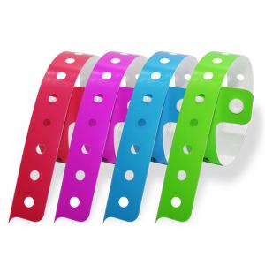 Quality Personalised Self Adhesive Wristbands Event Vinyl PVC Bracelets for sale