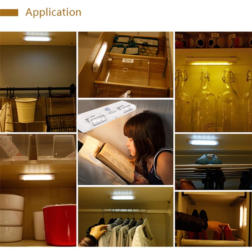 Bar Type 0.8W 450mA Cordless Under Cabinet Light / Battery Operated Sensor Night Light