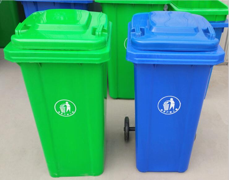 Best Selling 120L garbage bin waste residential use 2 Wheels Plastic waste bin for garden wastebin
