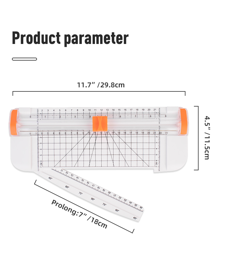 Portable Plastic A5 Paper Cutter ZEQUAN Multifunctional Trimmer with Manual Operation