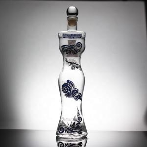 Quality Beautiful Women Body Shaped Glass Bottle with Cork Sealing Type for sale