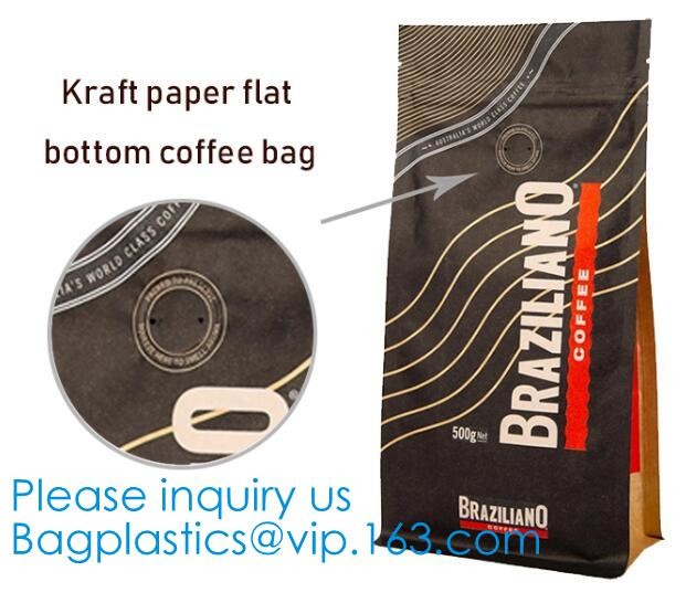 BRC Standard Qual Seal Kraft Paper Bags With Tin Tie Coffee Bags Plastic Valve,Customzed Side-Gusset Valve Tintie Plasti