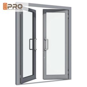 China Aluminium Double Glazed French Doors , Soundproof French Hinged Doors STEEL DOOR HINGE swing door hinge DOOR CONCEAL on sale