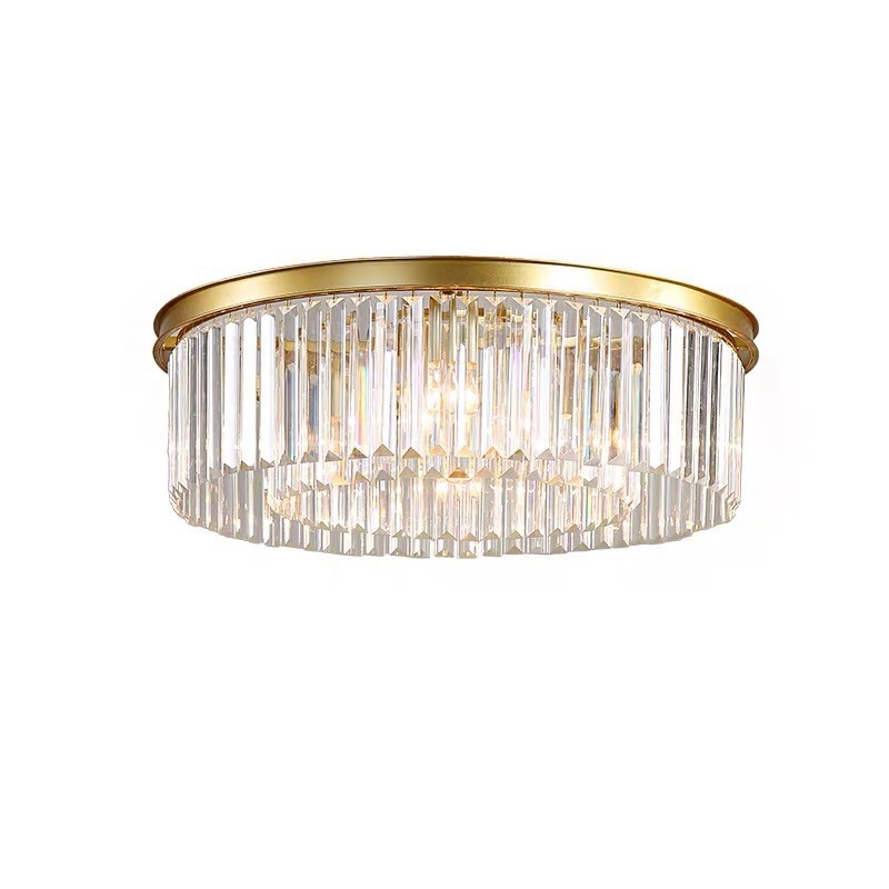 Factory Manufacturer High Quality Carriage Wheel High Quality Crystal Low Price LED Ceiling Light