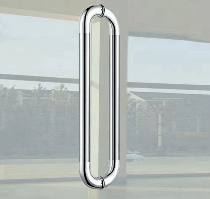Hotel Bathroom Shower Glass Door Pull Handle Stainless Steel 304 Glass Door Handle