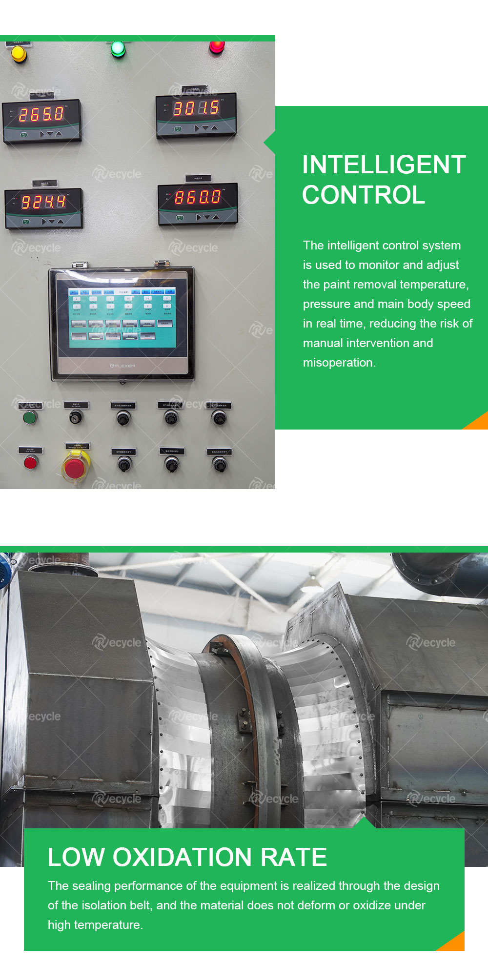 Carbonization Paint Removing Furnace UBC Aluminum Cans Continuous Decoating Machine
