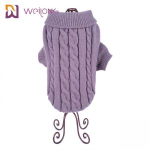 China Turtleneck Cable Knit Dog Sweater Outfits For Dogs Cats on sale