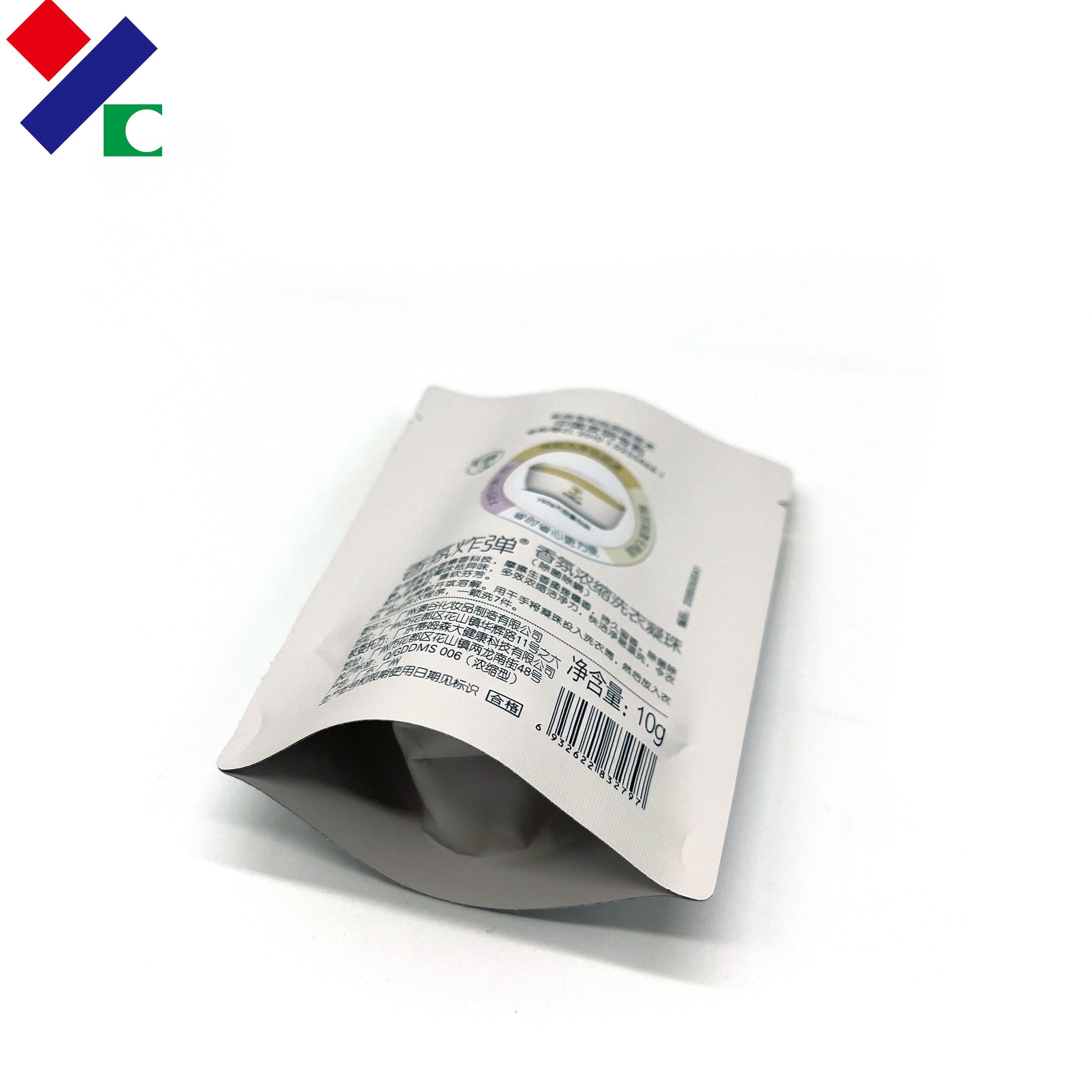 Custom Small Stand Up Zipper Pouch Airtight Aluminum Foil Laminated Resealable Smell Proof Zipper Tea Bag