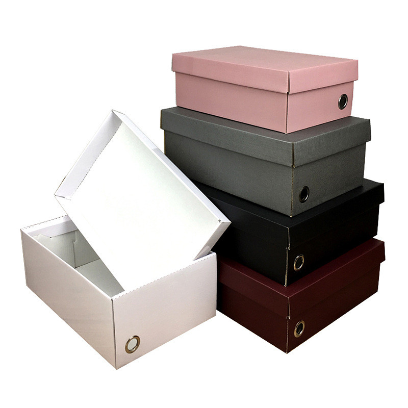 Eco-friendly Single Side Coating Rigid Cardboard Shoe Storage Box for Spot Goods