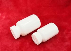Quality Stick Label 60mm Plastic Pill Bottles Broken Proof With Aluminium Liner for sale
