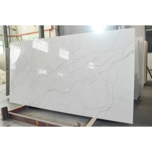 Crack Patterned 30MM Calacatta Wall Panel Quartz With Commercial