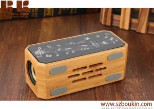China 2018 Promotional Gift Touch Screen Color LED Light Blue tooth Speaker Wooden Home Portable Wireless Bluetooth Speaker on sale