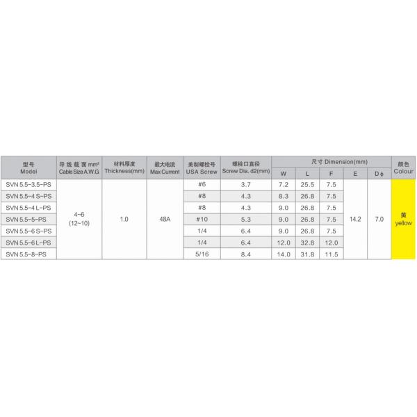 Customized Svn3.5 Spade Fork Cable Terminal Spade Terminal Connector Heat Shrink Crimp Terminals