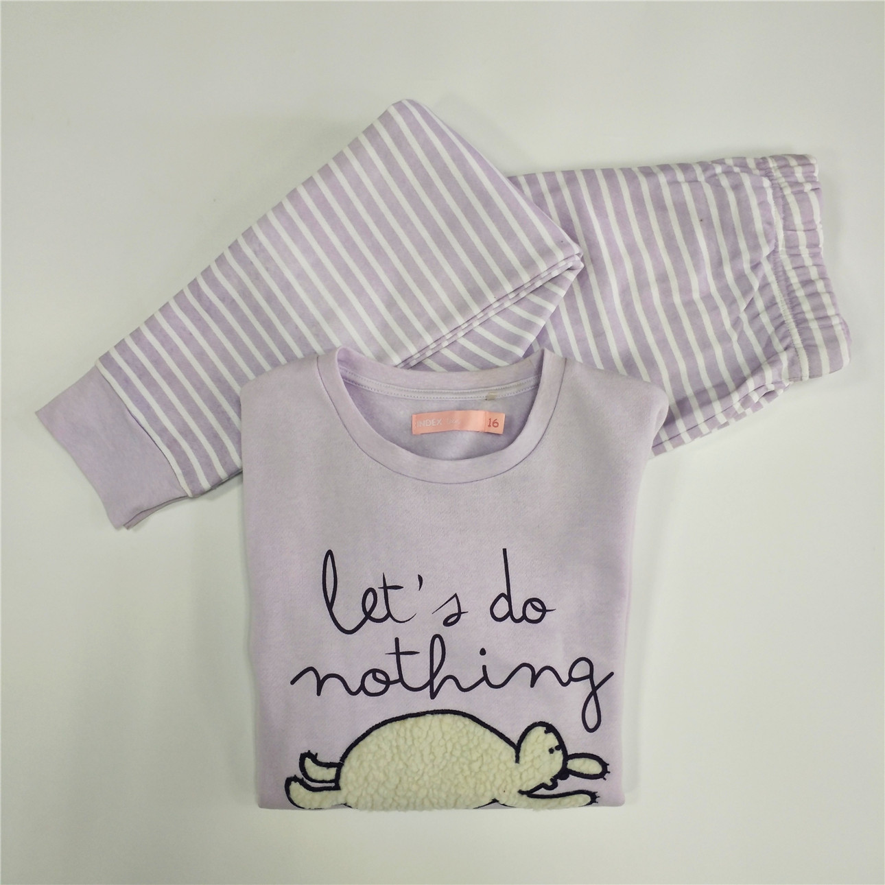 Embroidered Purple Cotton Winter Girl Kids Family Pajamas for a Cozy and Warm Winter Season