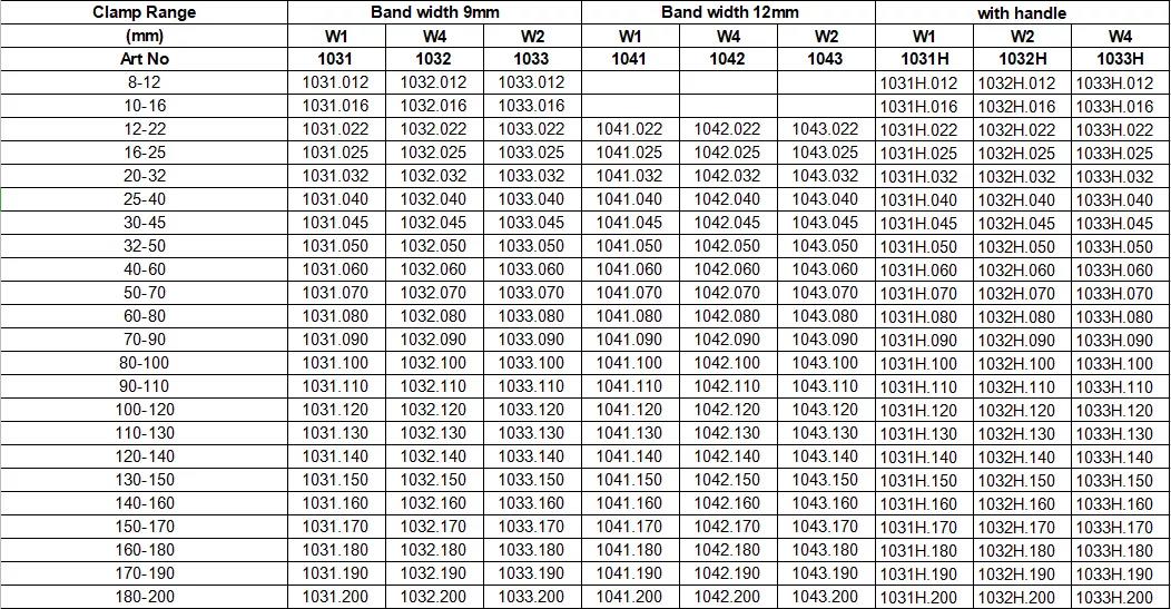 ANSI/ASME Standard Slotted Head Screw Hose Clamps for German Type Heavy Duty Bolts and Stainless Steel ODM Customization