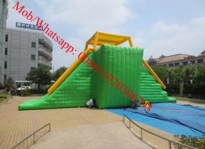 Quality water tower inflatable water tower with launch blob for sale