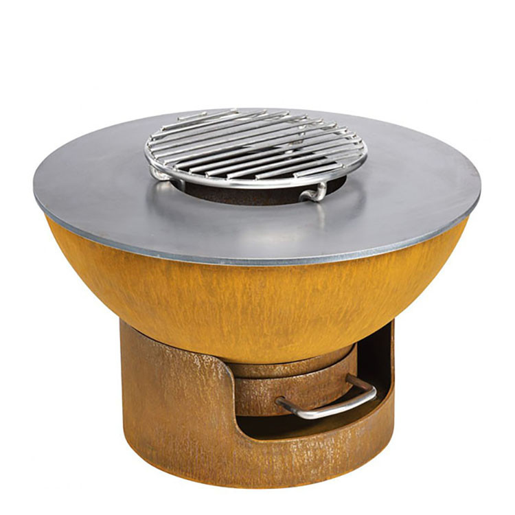 Outdoor Garden Rust Corten Steel BBQ GN-BBQ-214 Heavy Duty Outdoor Cooking Grills