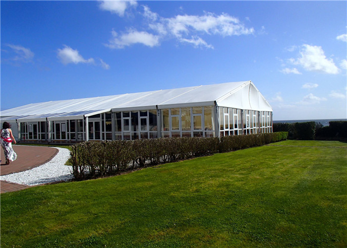 Unique Luxurious 500 Person ClearSpan Structure Glass Wall Wedding Banquet Tent