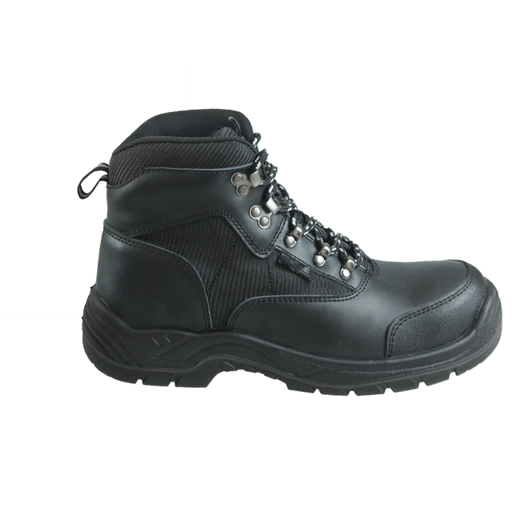 CE Black Metal Eyelets Anti Slip Customized For Your Requirements SJ Safety Boots Mid Cut Work Shoes