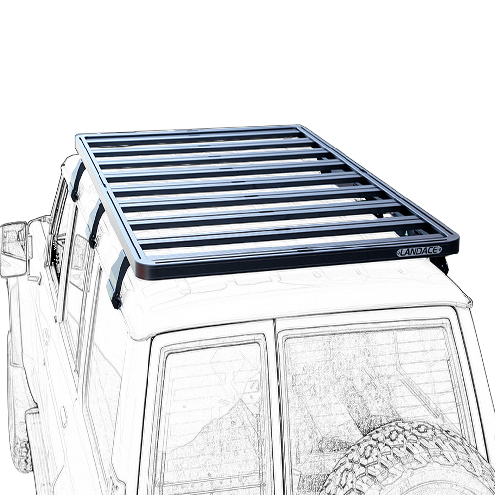 Roof Mount Universal Roof Basket for Toyota Y60 Laser Cutting Aluminium Cargo Carrier