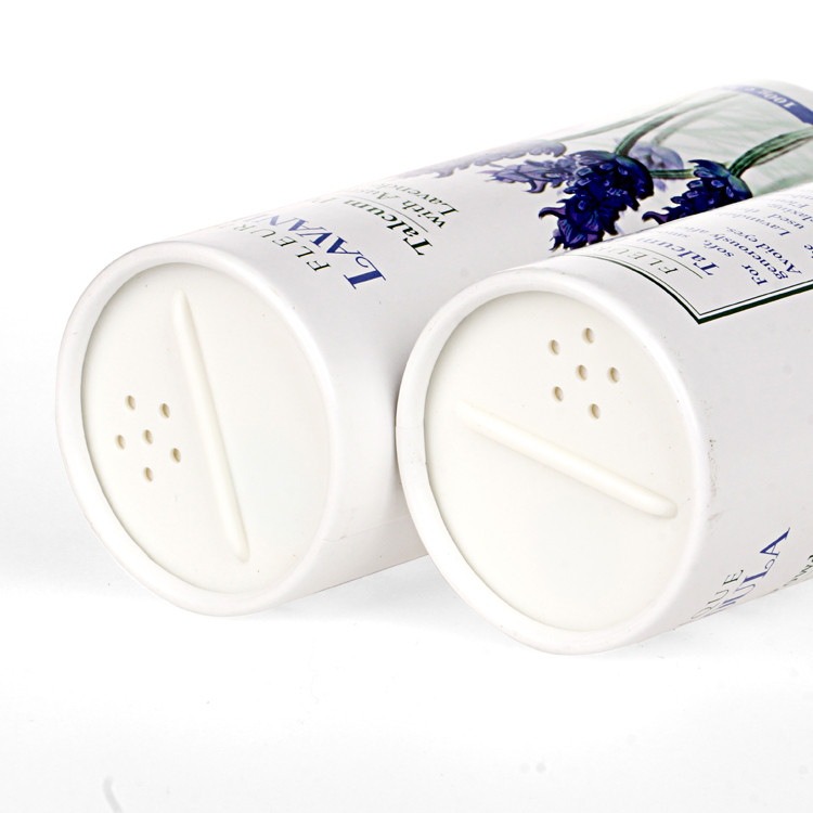 Food Grade Paper Tube Packaging Colorful Shaker Top For Talcum Powder