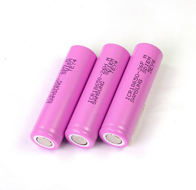 Original Brand 18650 Lithium Ion Battery Cells for Electric Motorcycle ICR18650-26FM 3.6V 2600mAh 5A