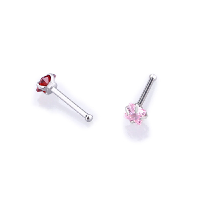 Custom High Quality Titanium Labret Unique Lip Rings With Zircon
