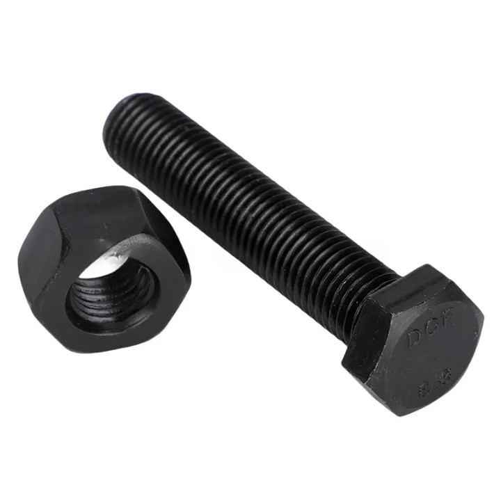DIN933 Hex Bolt With Nut Grade 10.9 M6 X 2-1/2 Inch Zinc Plated Steel Bolts Hexagon