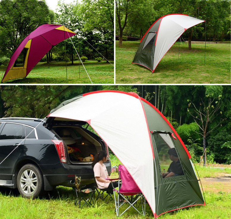Portable Outdoor Waterproof Folding Camping SUV Car Rear Tent For Sunshade View