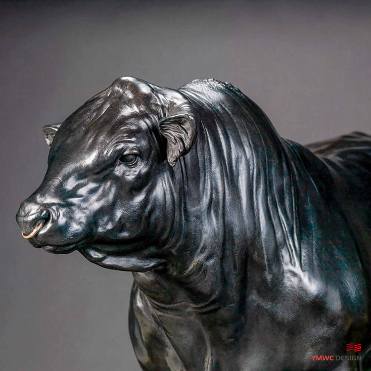 Artistic Installation Life-size Stainless Steel Bull Pipe Statue for Modernistic Style