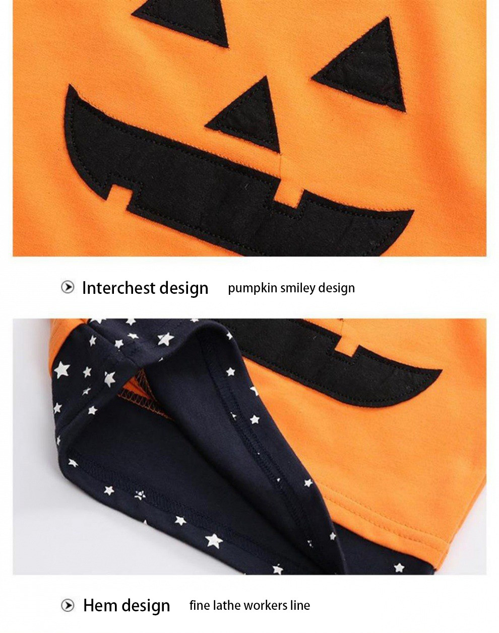Kids Clothes Children Halloween Pumpkin Infant Bodysuit Jumpsuit Toddler Long Sleeve Pants Hat Cloak Set Baby Romper