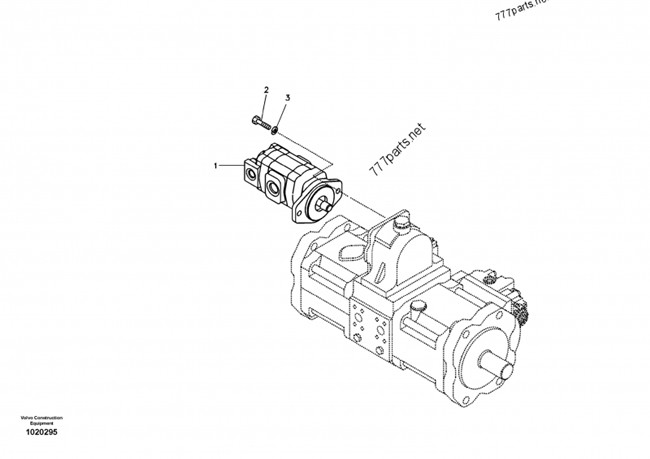 14530502 14561971 Excavator Replacement Parts EC360 K3V112 pilot pump gear pump